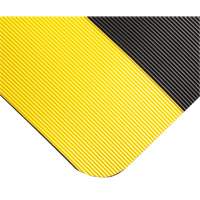 Corrugated Switchboard Matting No.702, 3' W x 10' L, 1/4" Thickness, Black/Yellow, PVC Ottawa Fastener Supply