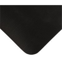 Tapis tr&egrave;s robuste pour panneau de contr&ocirc;le No 720, Ondul&eacute;, 3' x 10' x 5/8", Noir, PVC Ottawa Fastener Supply