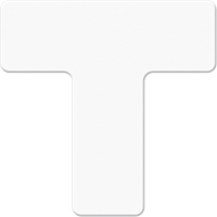 Marqueurs all&eacute;g&eacute;e/5S Armor Stripe, T, 6" lo x 6" la, Blanc, Plastique Ottawa Fastener Supply