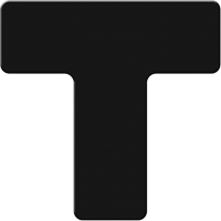 Marqueurs all&eacute;g&eacute;e/5S Armor Stripe, T, 6" lo x 6" la, Noir, Plastique Ottawa Fastener Supply