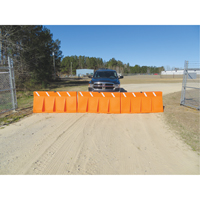 Traffic Barriers, Water-Filled, 62.25" L x 24" H, Orange Ottawa Fastener Supply