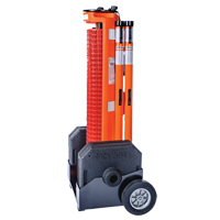 Wheeled Barrier, 50' L, Plastic, Orange Ottawa Fastener Supply