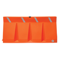 Traffic Barriers, Water-Filled, 69.75" L x 33.75" H, Orange Ottawa Fastener Supply