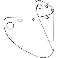 Dynamic Die Cut Formed Faceshield Visor, Polycarbonate, Clear Tint Ottawa Fastener Supply