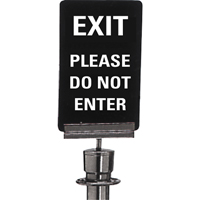Enseigne de contr&ocirc;le des foules  Exit: Please Do Not Enter , 11" x 7", Plastique, Anglais Ottawa Fastener Supply