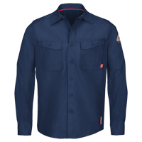 IQ Endurance&reg; Men's Work Shirts, Small, Navy Blue Ottawa Fastener Supply