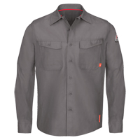 IQ Endurance&reg; Men's Work Shirts, Small, Grey Ottawa Fastener Supply