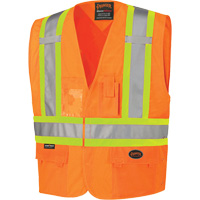 134 Veste de s&eacute;curit&eacute;, Orange haute visibilit&eacute;, Grand/T-Grand, Polyester Ottawa Fastener Supply