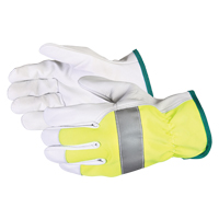 Endura&reg; Hi-Viz Reflective Driver's Gloves, Large, Grain Goatskin Palm Ottawa Fastener Supply