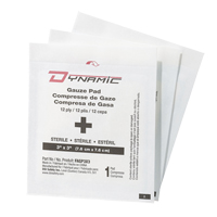 Dynamic Gauze, Pad, 3" L x 3" W, Sterile, Medical Device Class 1 Ottawa Fastener Supply