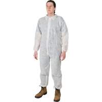 Coveralls, Medium, White, Polypropylene Ottawa Fastener Supply