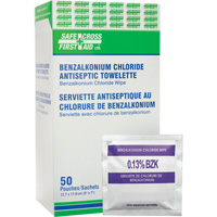 Benzalkonium Chloride Wipes, Towelette, Antiseptic Ottawa Fastener Supply