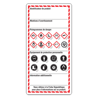 Workplace Labels, Cardstock, 3" W x 6" H, French Ottawa Fastener Supply