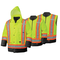 5021BB Waterproof 6-in-1 Safety Parka, High Visibility Lime-Yellow, 2X-Large Ottawa Fastener Supply