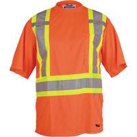 Viking&reg; Safety T-Shirt, Polyester, Small, High Visibility Orange Ottawa Fastener Supply