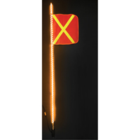 Heavy-Duty LED Whips, Hitch Mount, 6 High, Orange with Reflective X SGF959 | Ottawa Fastener Supply