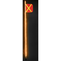 Heavy-Duty LED Whips, Hitch Mount, 10 High, Orange with Reflective X SGF961 | Ottawa Fastener Supply