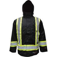 Insulated Jacket, Polyester/Polyurethane, Black, Small Ottawa Fastener Supply