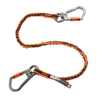 Squids&reg; 3119F(x) Double-Locking Tool Lanyard with Swivel, Bungee, Dual Carabiner Ottawa Fastener Supply