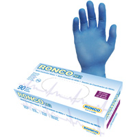 Gants jetables, 2T-Grand, Nitrile, 4 mils, Sans poudre, Bleu Ottawa Fastener Supply