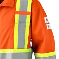 7702 FR Hi-Vis Safety Coveralls, Size 36, Orange Ottawa Fastener Supply