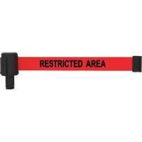 PLUS Banner Cassette, Restricted Area, 15', Red Tape Ottawa Fastener Supply