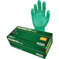 Disposable Gloves with Aloe, X-Large, Vinyl, 5-mil, Powder-Free, Green Ottawa Fastener Supply