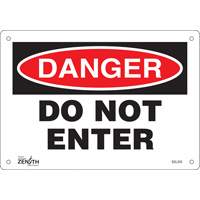 "Do Not Enter" Sign, 7" x 10", Aluminum, English Ottawa Fastener Supply