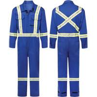 Avenger 7 oz. Flame Resistant Coveralls, Size 34, Royal Blue Ottawa Fastener Supply