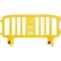 Movit Barricade, Interlocking, 78" L x 39" H, Yellow Ottawa Fastener Supply