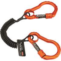 Squids&reg; 3166 Tool Lanyard, Coil, Dual Carabiner Ottawa Fastener Supply