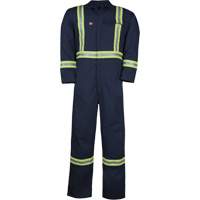Westex UltraSoft&reg; Unlined Coveralls, Size Large (Tall), Navy Blue, 12.4 cal/cm2 Ottawa Fastener Supply