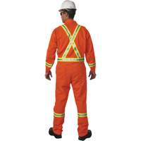 Unlined Hi-Vis Coveralls, Size Small, Orange Ottawa Fastener Supply