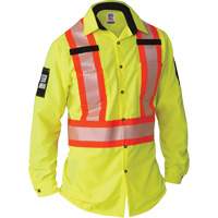 Chemise &agrave; manches longues haute visibilit&eacute; ind&eacute;chirable, Polyester, Petit, Jaune lime haute visibilit&eacute; Ottawa Fastener Supply