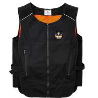 Chill-Its&reg; 6260 Lightweight Phase Change Cooling Vest with Packs, Small/Medium, Black Ottawa Fastener Supply