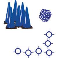 Traffic Cone & Chain Kit, 28", Blue SGO161 | Ottawa Fastener Supply