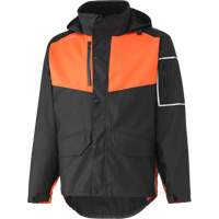 Manteau imperm&eacute;able West Coast, Polyester, Petit, Noir/Orange Ottawa Fastener Supply