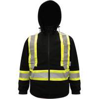 High-Visibility Hoodie, Polyester, Black, Small Ottawa Fastener Supply
