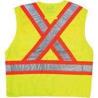 Safety Vest, High Visibility Lime-Yellow, 2X-Large/3X-Large, Polyester Ottawa Fastener Supply