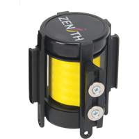 Cassette de ruban magn&eacute;tique pour barri&egrave;re de contr&ocirc;le des foules personnalis&eacute;e, 7', Ruban Jaune Ottawa Fastener Supply