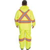 RZ1000 Rain Suit, Polyester, Small, High Visibility Lime-Yellow Ottawa Fastener Supply