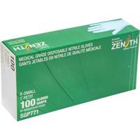 Puncture-Resistant Medical-Grade Disposable Gloves, X-Small, Nitrile, 4.5-mil, Powder-Free, Blue, Class 2 Ottawa Fastener Supply