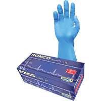Gants d'examen BLURITE XPL, Petit, Nitrile, 8 mils, Sans poudre, Bleu, Classe 2 Ottawa Fastener Supply