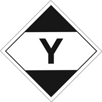 Étiquettes de quantité limitée pour transport aérien «Y», 4" lo x 4" la, Noir sur blanc SGQ531 | Ottawa Fastener Supply