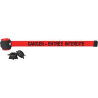 Wall Mount Barrier, Plastic, Magnetic Mount, 30', Red Tape SGQ810 | Ottawa Fastener Supply