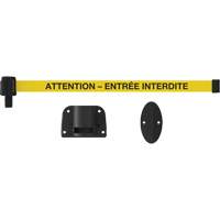 Plus Wall Mount Barrier System, Plastic, Screw Mount, 15', Yellow Tape Ottawa Fastener Supply