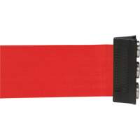Wall Mount Barrier with Magnetic Tape, Steel, Screw Mount, 12', Red Tape SGR016 | Ottawa Fastener Supply