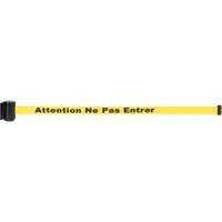 Wall Mount Barrier with Magnetic Tape, Steel, Screw Mount, 7', Yellow Tape SGR020 | Ottawa Fastener Supply