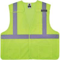 GloWear 8217BA Breakaway Mesh Safety Vest, High Visibility Lime-Yellow, Medium/Small, Polyester Ottawa Fastener Supply