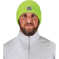 N-Ferno&reg; Rib Knit Beanie Hat, One Size, High-Visibility Lime Green Ottawa Fastener Supply